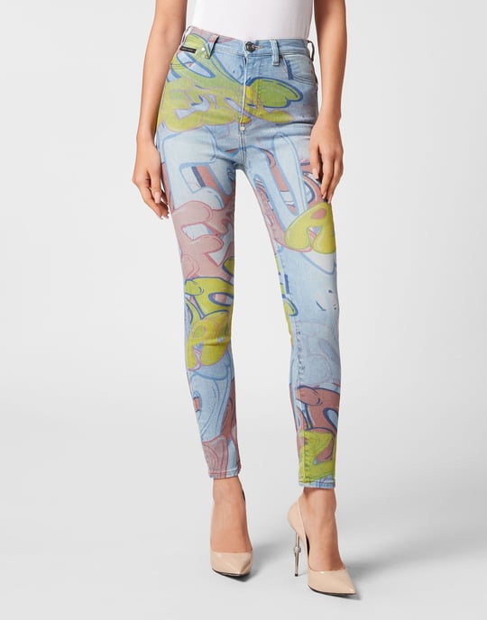Super Hoge Taille Jegging Bombing Graffiti - Image 2