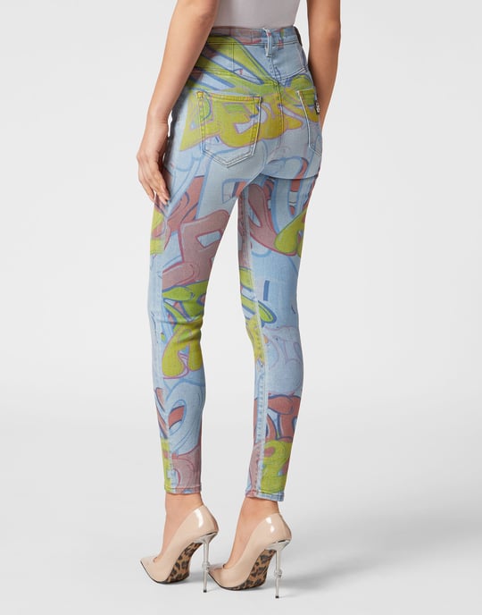 Super Hoge Taille Jegging Bombing Graffiti - Image 5