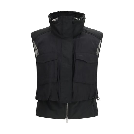 PINKO Zwarte Nylon Mouwloze Jas - Image 1