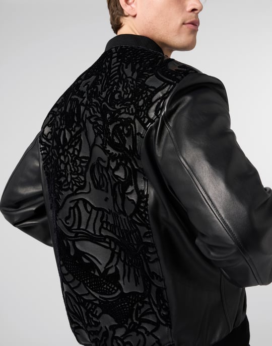 Leather Bomber Dragon Skull - Image 3
