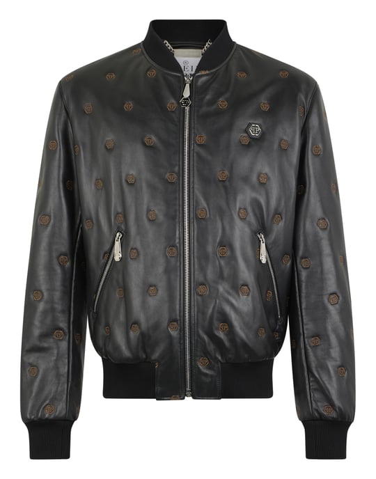 Embroidered Nappa Leather Bomber Monogram Monogram - Image 1