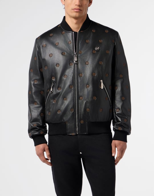 Embroidered Nappa Leather Bomber Monogram Monogram - Image 2