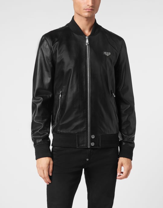 Leather Bomber Iconic Plein - Image 2