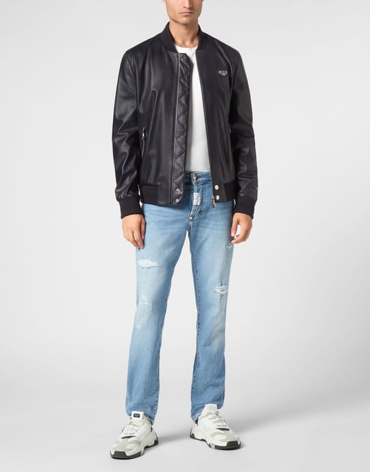 Bomber I Läder Iconic Plein - Image 3