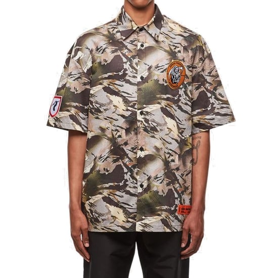 Heron Preston Bicolor Katoenen Patroon Shirt - Image 2