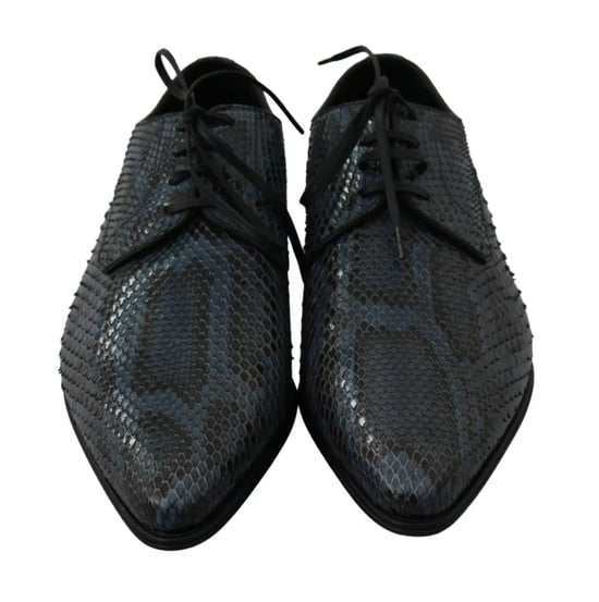Dolce & Gabbana Blauwe Python Leren Slangenhuid Schoenen - Image 4