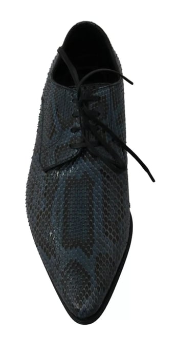 Dolce & Gabbana Blauwe Python Leren Slangenhuid Schoenen - Image 5