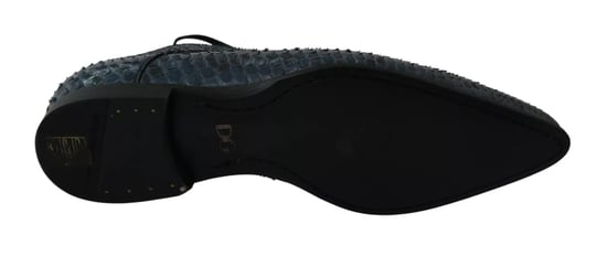 Dolce & Gabbana Blauwe Python Leren Slangenhuid Schoenen - Image 6