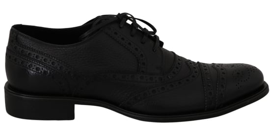 Dolce & Gabbana Blå Läder Wingtip Oxford Klänning skor - Image 1