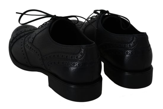 Dolce & Gabbana Blå Läder Wingtip Oxford Klänning skor - Image 3