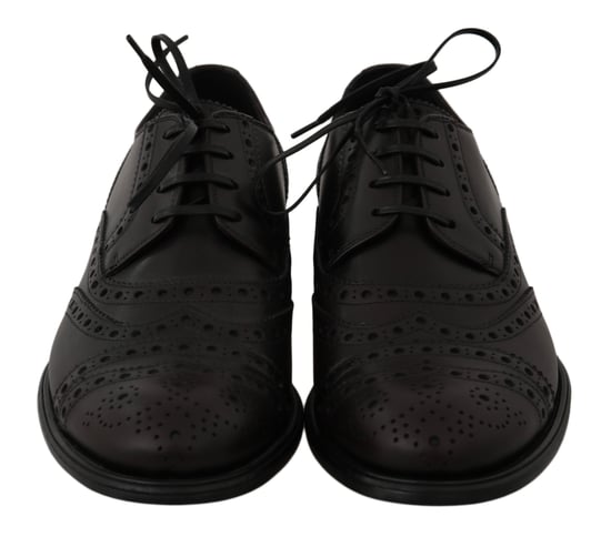 Dolce & Gabbana Zwarte Leren Wingtip Oxford Dresschoenen - Image 2