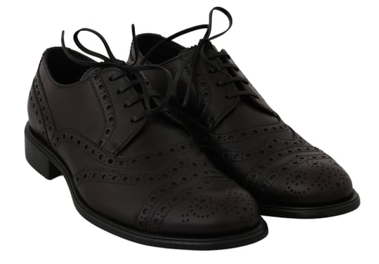 Dolce & Gabbana Zwarte Leren Wingtip Oxford Dresschoenen - Image 3