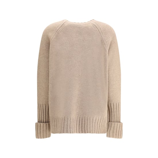 Tory Burch Beige Merino Wool Sweatshirt - Image 2