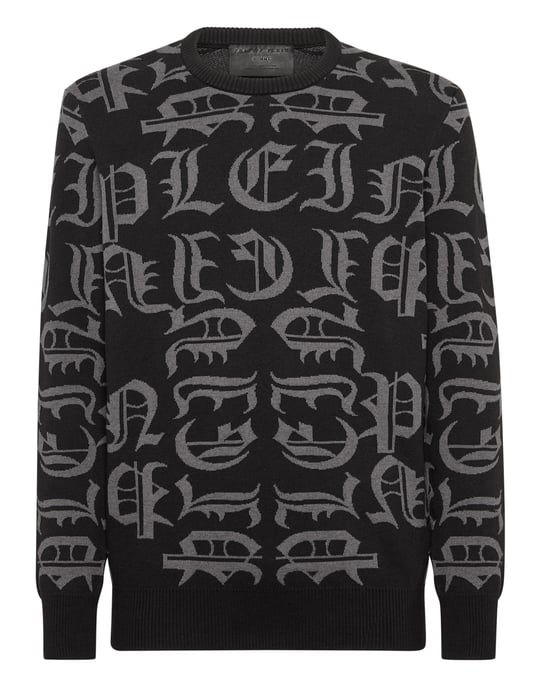 Pullover Rund Hals Ls Gothic Plein - Image 1