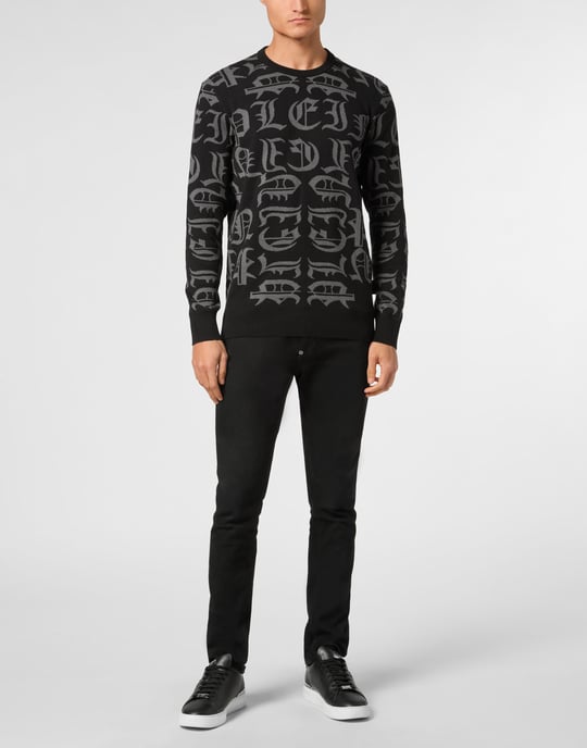 Pullover Rund Hals Ls Gothic Plein - Image 3