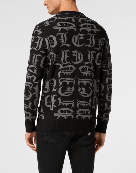 Pullover Rund Hals Ls Gothic Plein - Image 4
