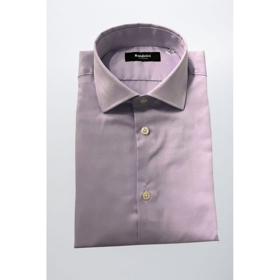 Baldinini Trend Purple Cotton Men Shirt - Image 1