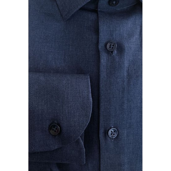 Baldinini Trend Blue Cotton Men Shirt - Image 4