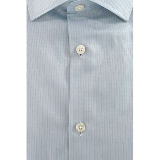 Baldinini Trend Lichtblauwe Katoenen Heren Shirt - Image 3