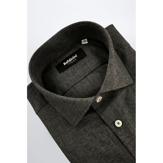 Baldinini Trend Gray Cotton Men Shirt - Image 2