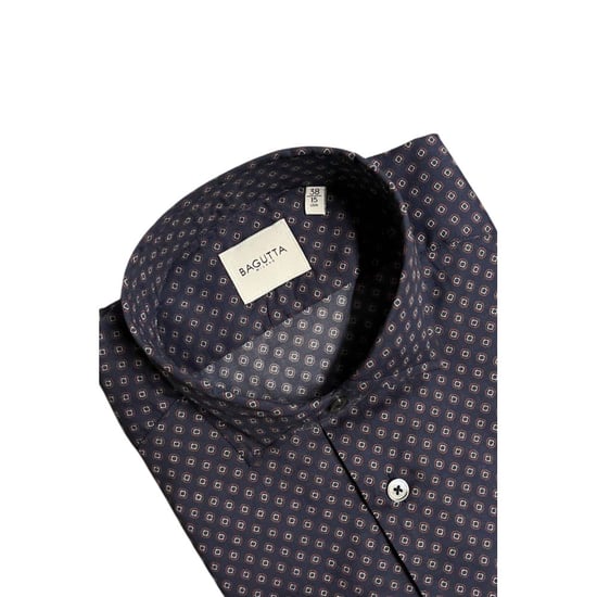 Bagutta Blauwe Katoenen Slim Fit Overhemd voor Mannen - Image 3