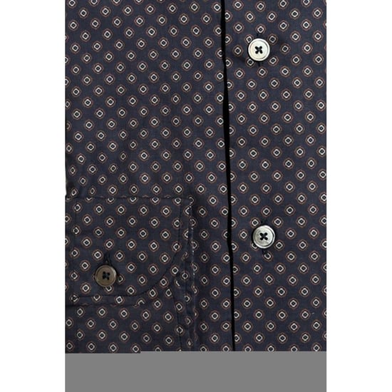 Bagutta Blauwe Katoenen Slim Fit Overhemd voor Mannen - Image 4