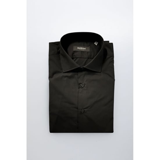 Baldinini Trend Black Cotton Men's Shirt - Image 1