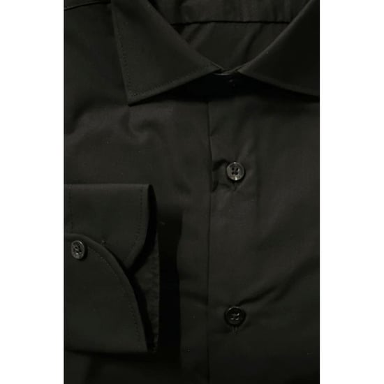 Baldinini Trend Black Cotton Men's Shirt - Image 4