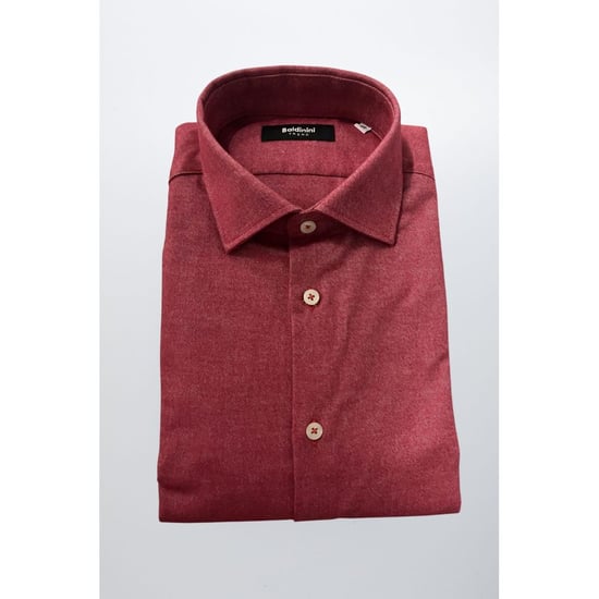 Baldinini Trend Red Cotton Men's Shirt - Image 1