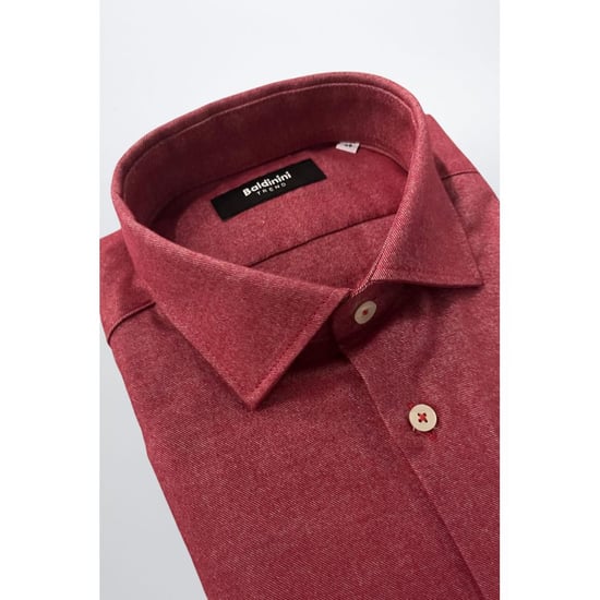 Baldinini Trend Red Cotton Men's Shirt - Image 2