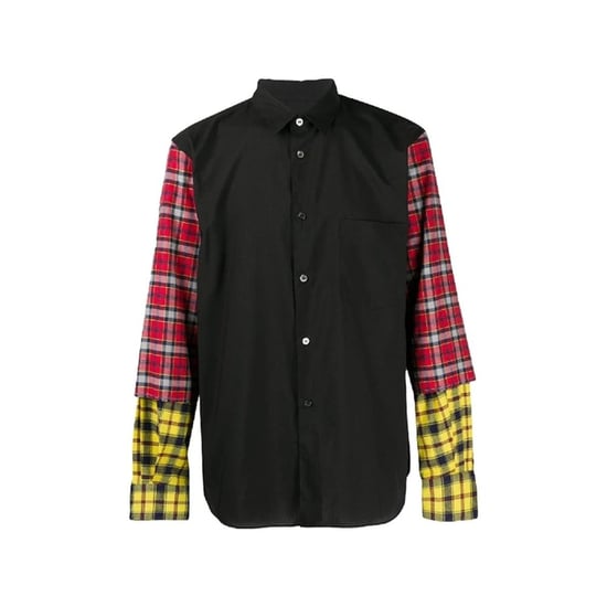 Comme Des Garçons Zwarte Katoenen Patroon Shirt - Image 1