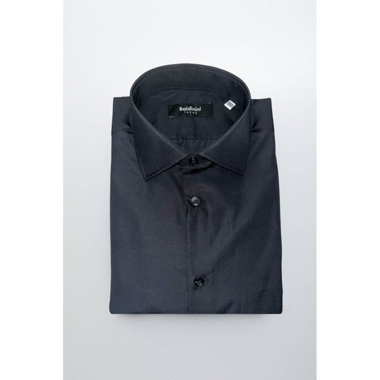 Baldinini Trend Black Cotton Men Shirt - Image 1