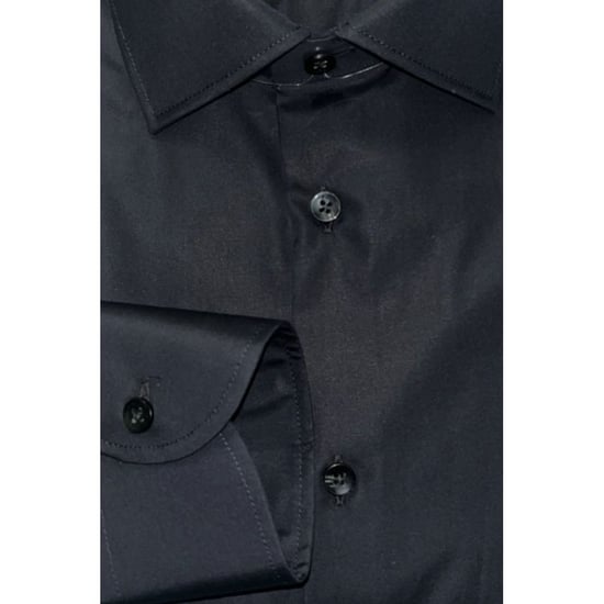 Baldinini Trend Black Cotton Men Shirt - Image 4