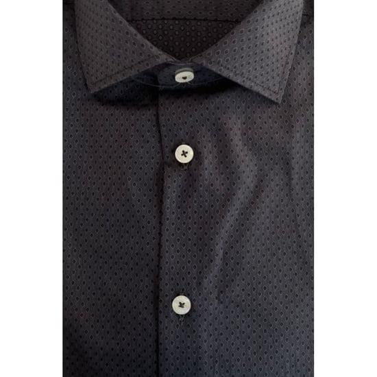 Baldinini Trend Gray Cotton Men Shirt - Image 3