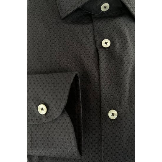 Baldinini Trend Gray Cotton Men Shirt - Image 4