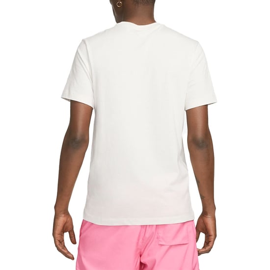 NIKE Mens T Shirts Club Swoosh HDY Print Short Sleeve Summer White Sportswear - Image 2