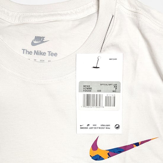 NIKE Mens T Shirts Club Swoosh HDY Print Short Sleeve Summer White Sportswear - Image 4