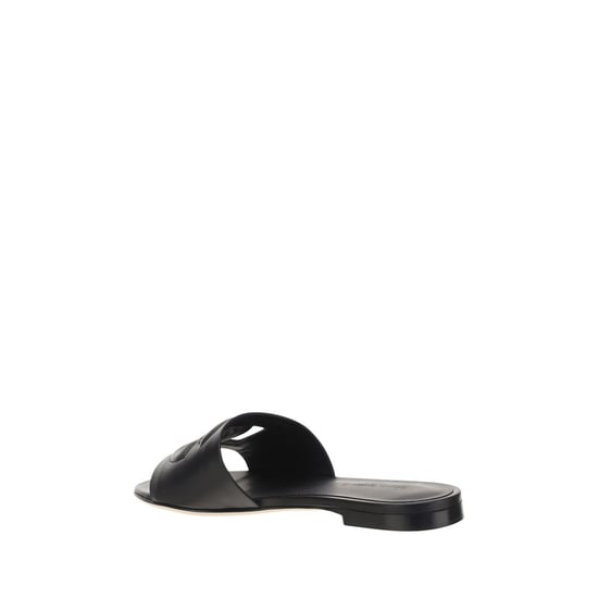 Dolce & Gabbana Svarta Kalvskinn Bos Taurus Sandaler - Image 3