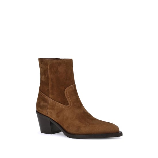 Stuart Weitzman Bruine Kalfsleren Bos Taurus Enkellaarsjes - Image 2
