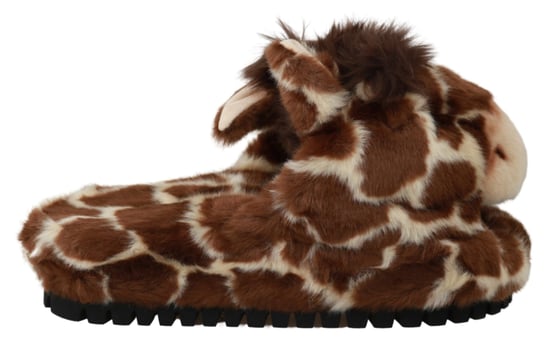 Dolce & Gabbana Bruine Giraffe Slippers Flats Sandalen Schoenen - Image 1