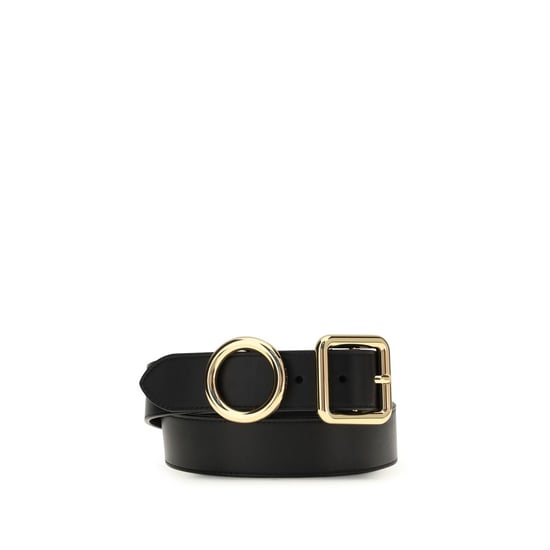 Jacquemus Zwarte Kalfslederen Bos Taurus Regular Riem - Image 1