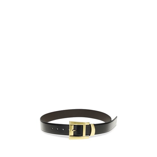 Versace Zwarte Kalfsleren Bos Taurus Regelmatige Riem - Image 2