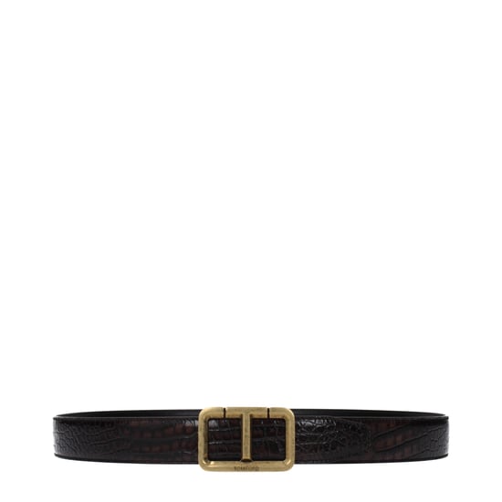Tom Ford Brown Leather Regular Belt - Image 1