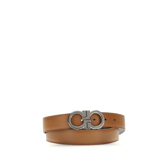 Ferragamo Bruine Kalfsleren Bos Taurus Regular Riem - Image 1