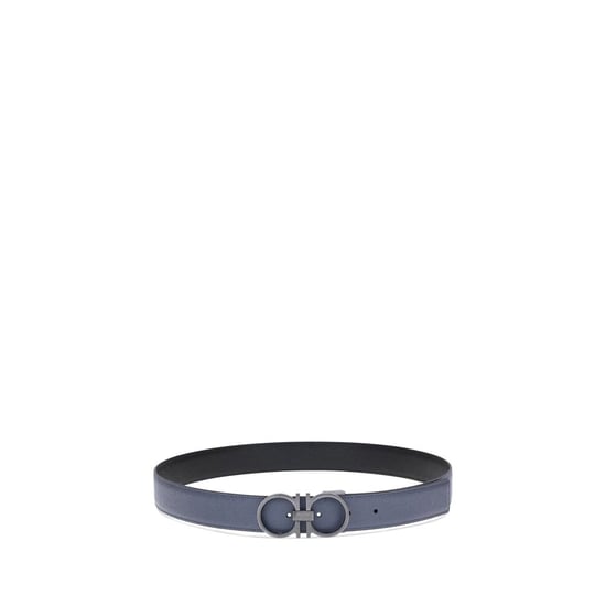 Ferragamo Blauwe Kalfsleren Bos Taurus Regelmatige Ceintuur - Image 2