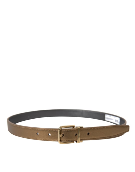 Dolce & Gabbana Metallic Gouden Kalfsleer Metalen Gesp Ceintuur - Image 2