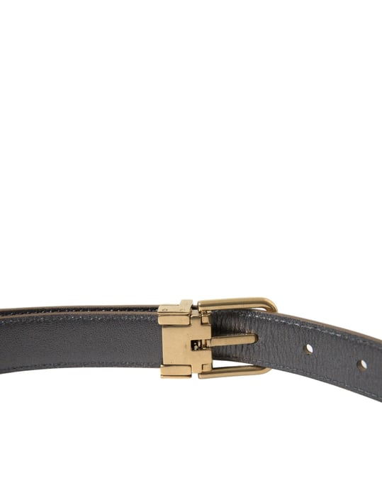Dolce & Gabbana Metallic Gouden Kalfsleer Metalen Gesp Ceintuur - Image 5