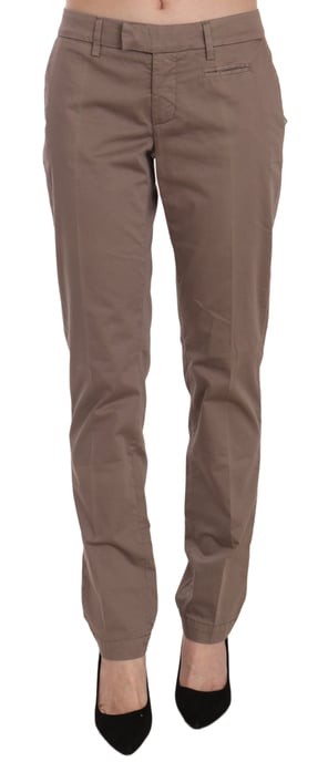 Dondup Bruine Lage Taille Rechte Snit Broek - Image 1