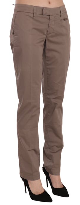 Dondup Bruine Lage Taille Rechte Snit Broek - Image 4