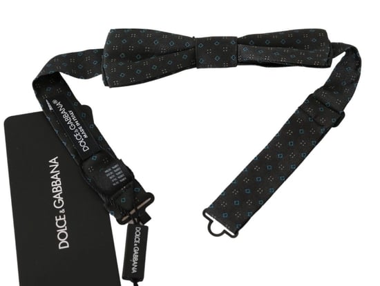 Dolce & Gabbana Grijze Gestreepte Heren Stropdas Papillon 100% Zijde Vlinderdas - Image 1